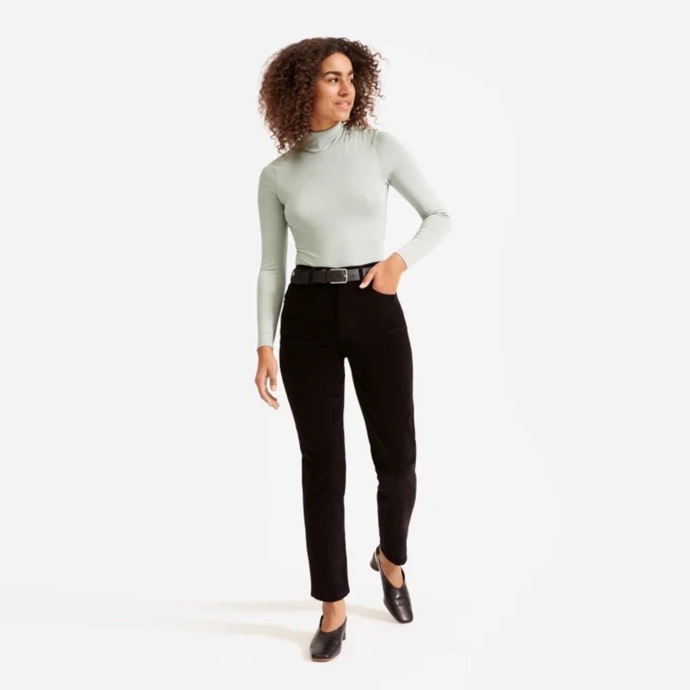 Everlane -The Cheeky Straight Corduroy Pant, black size 27.
